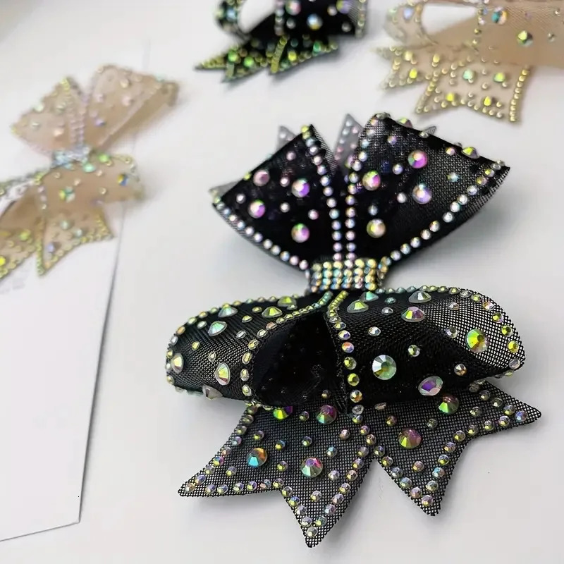 12Pcs Mesh Diamond Bow Shoe Decorations Clip Shiny Rhinestone Clips Bride Wedding High Heel Accessory Buckles 250219