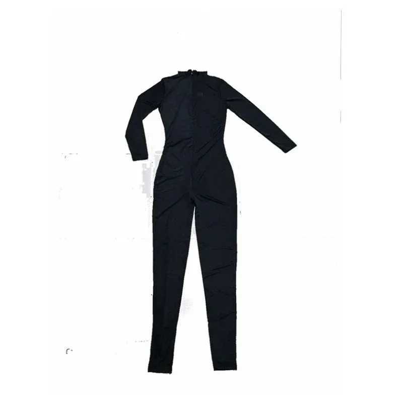 Womens Sexy Open Crotch Tight Clothes Transparent Lingerie Double Zipper Fetish Tight Clothes Transparent Tight Clothes Sexy Hot Sex Set W250220