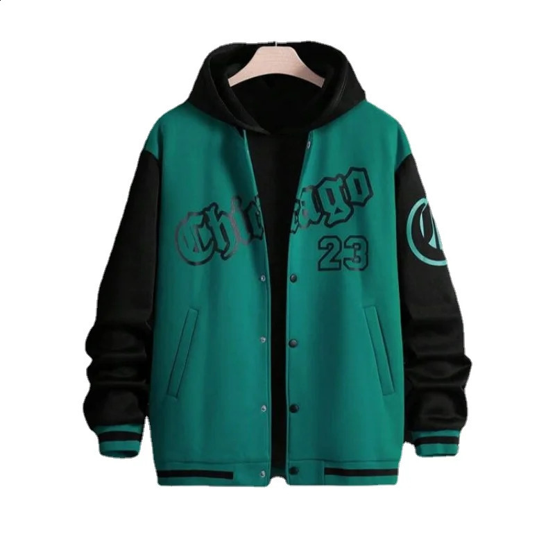 Mens Spring and Autumn Seasons Fashion American Baseball Coat Loose Casual Jackets for Men 250218