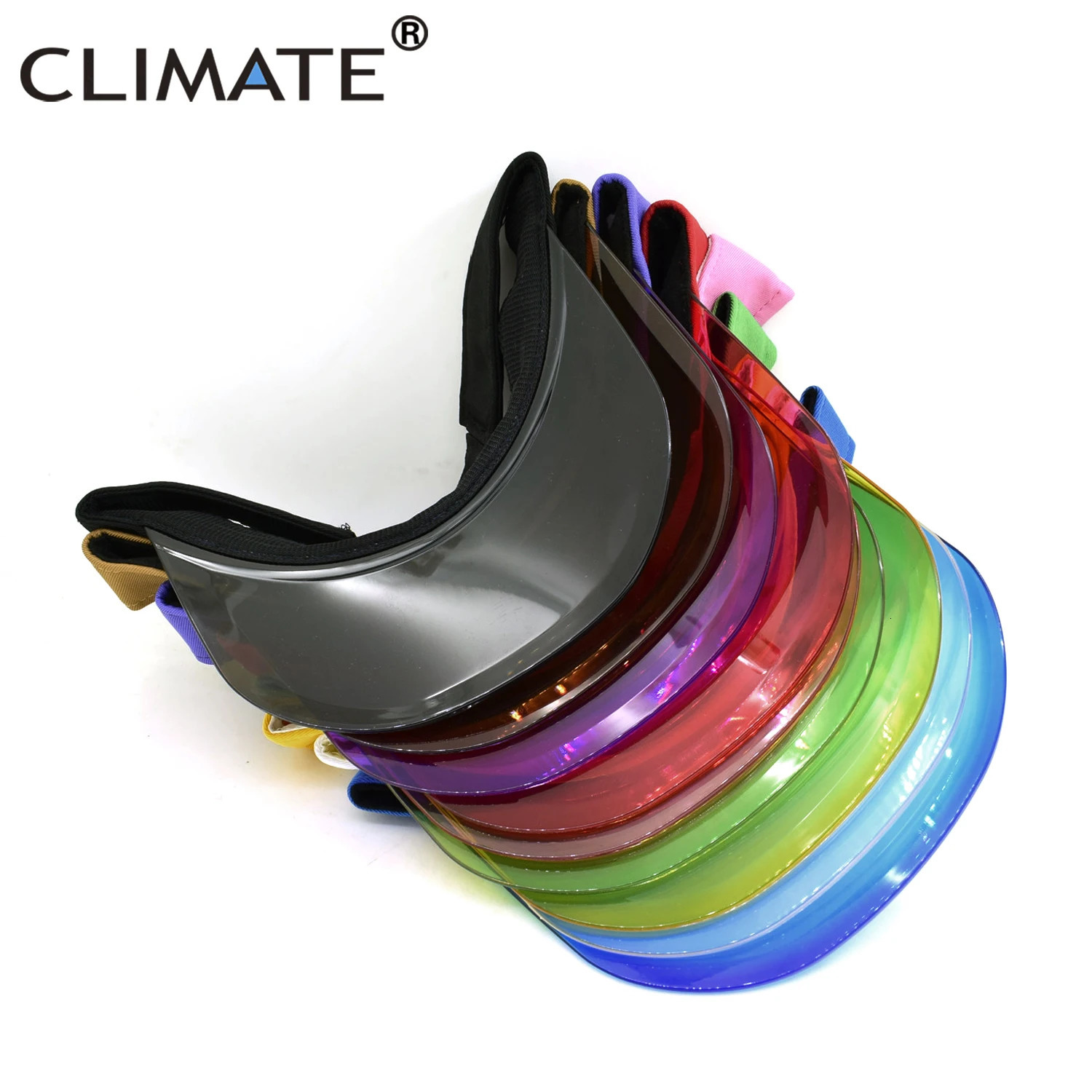 CLIMATE Cool Sun Visor Sheer Fashion Transparent Plastic Visor Summer Cap Sun Hat Air Sunhat Top Caps Leisure Beach Casquette 250219