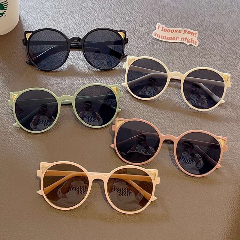 Ddmyshoesvip Girls Boys Cute Animal Cartoon Ears Kids Outdoor Sun Children Lovely Vintage Protection Sunglasses