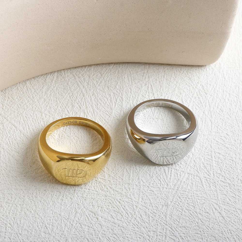 JINHUI TTPD Engraved Letter Rings For Wen Stainless Steel Metal The Tortured Poets Department Ring Waterproof Fashion Jewelry X250220