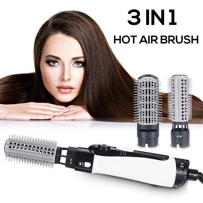 Hair dryer and hot air brush professional anionic ceramic container lightweight one-step hair blowing and styling tool W250220