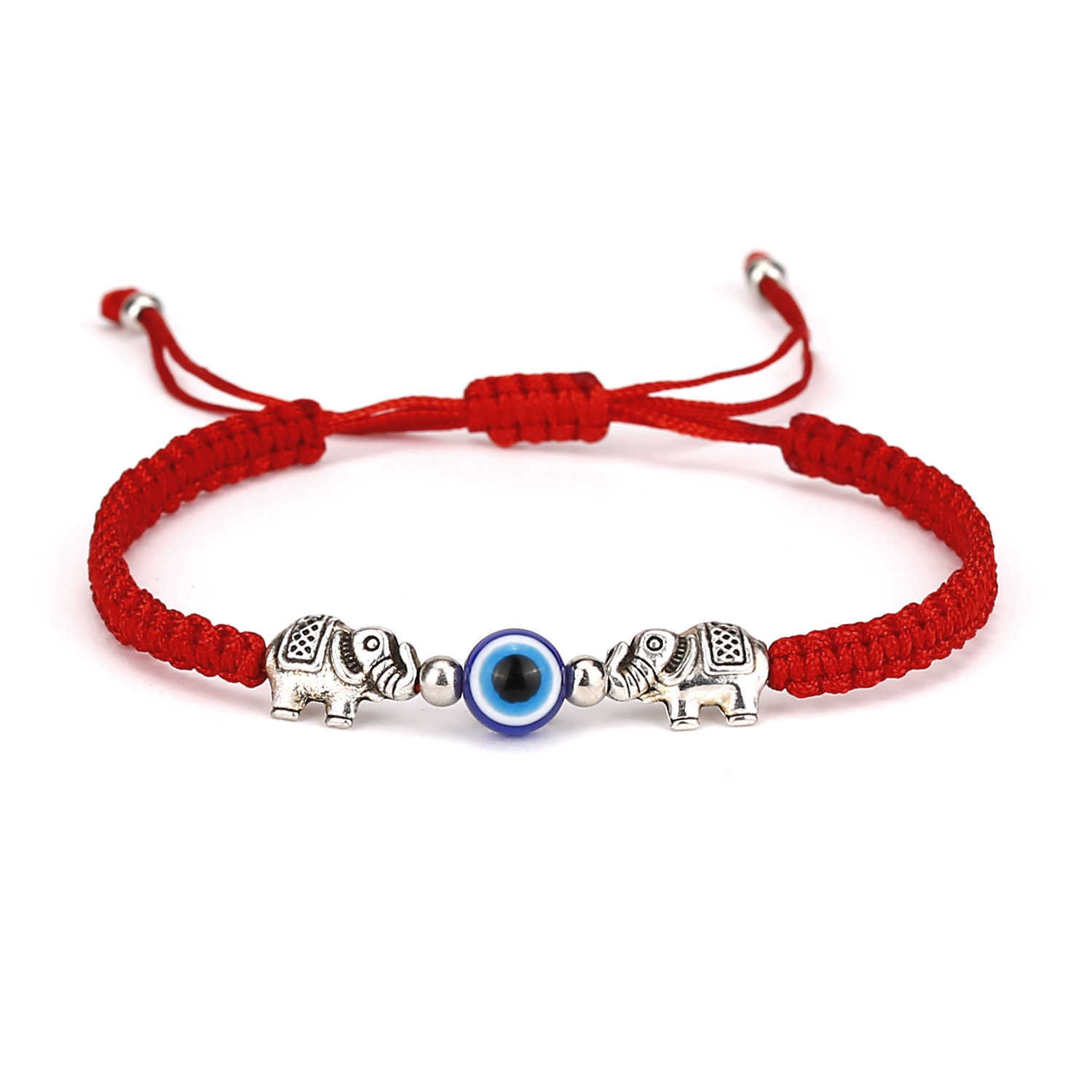 Charm Bracelets Bracelet female evil eyes palm blue eyes evil eyes red rope knitting Adjustable Bracelet H25220