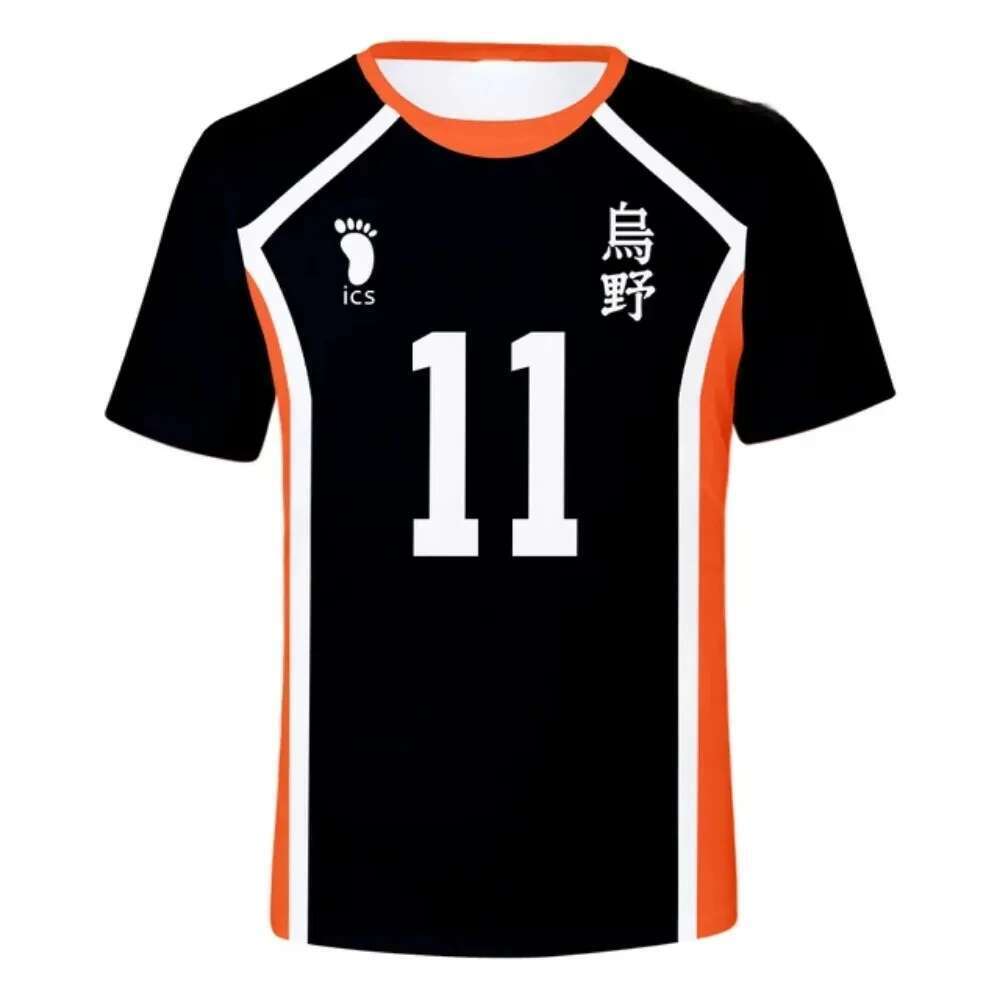 Haikyuu Summer Short Sleeve T-shirt for Men and Women, 3D Printing, Volleyball Team Uniform, Training Clothing, Casual T-shirt