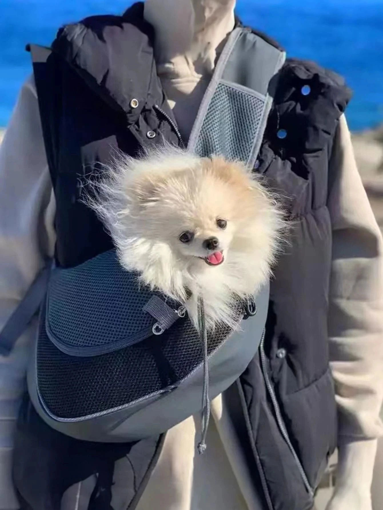 Pet Dog Carrying Bag Sling Bag Portable Comfortable Breathable Hand Free Shoulder Crossbody Bag for Dogs Accessories 250217
