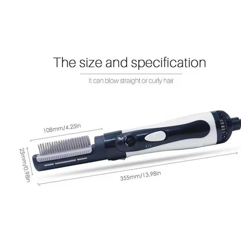 Hair dryer and hot air brush professional anionic ceramic container lightweight one-step hair blowing and styling tool W250220