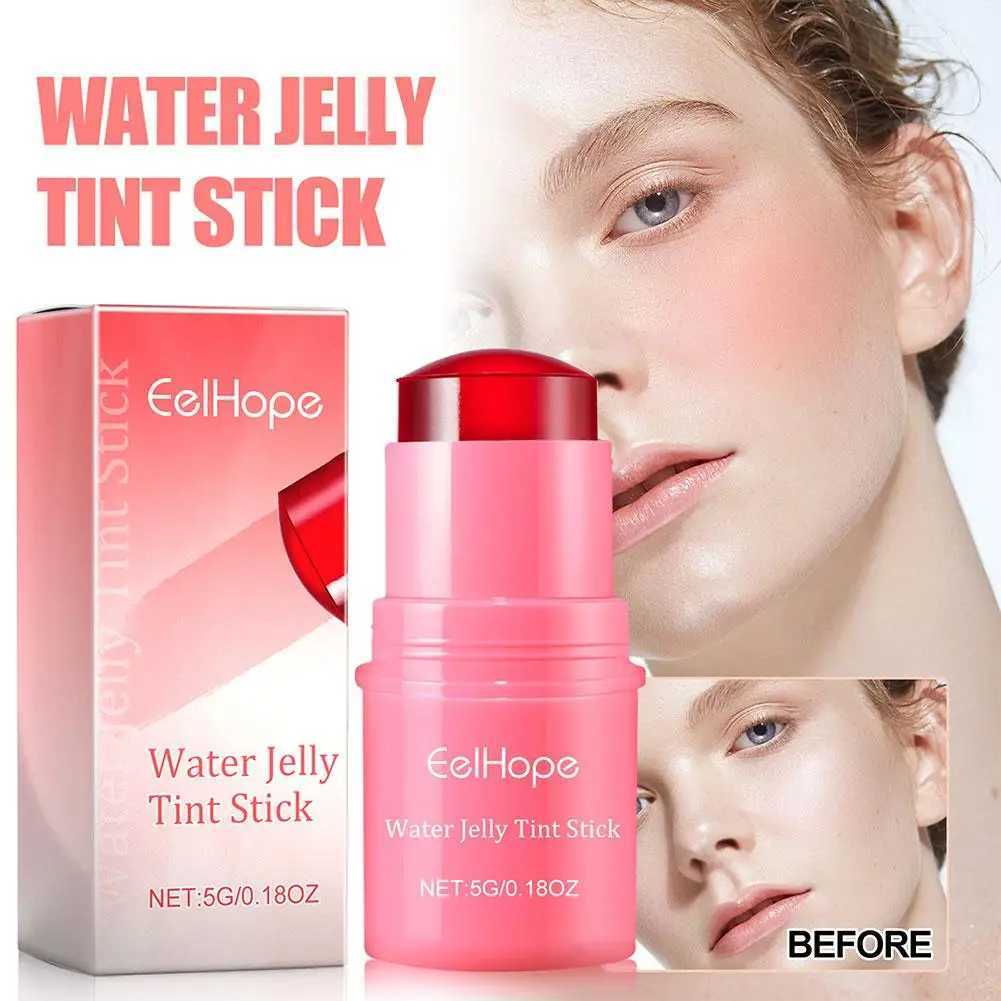 Water Jelly Tint Stick Lip Cheek B Stain Rotatable Colors Stick 4 Powder Ber Easy Rouge Coloring Moisturizing PenW250220