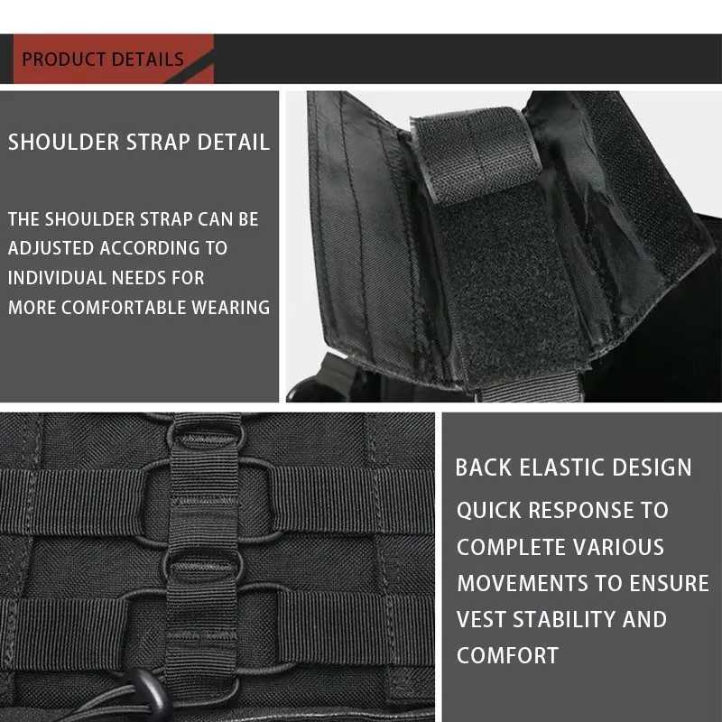 YAKEDA 1000D Nylon Plate Carrier Tactical Vest Outdoor Hunting Protective Adjustable Molle Vest for Airsoft Combat AccessoriesXJ250219
