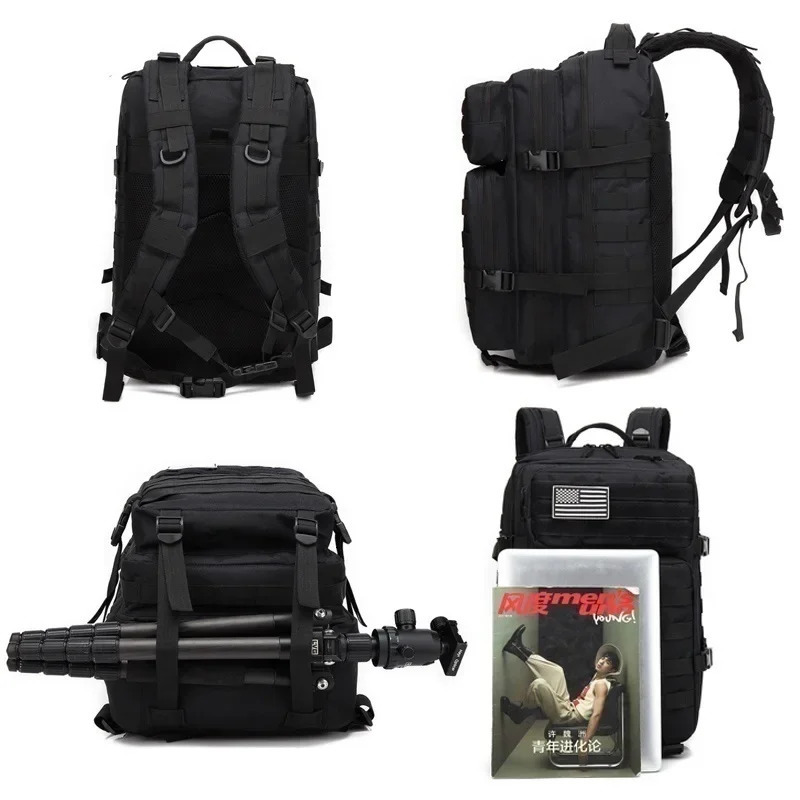 30L50L 1000D Nylon Waterproof Trekking Fishing Hunting Bag Backpack Outdoor Rucksacks Tactical Sports Camping Hiking 250219