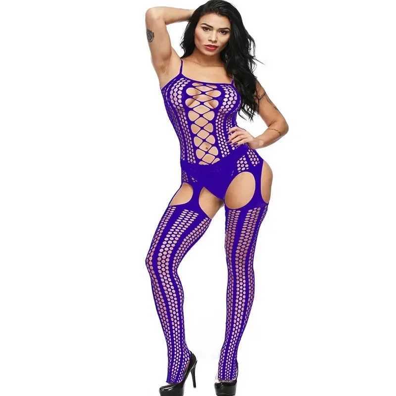 Sexy Costumes Fishnet Bodysuits Transparent Open Crotch Body Stockings Sex Bodysuit Sexy BodyStockings Mesh Erotic Lingerie W250220