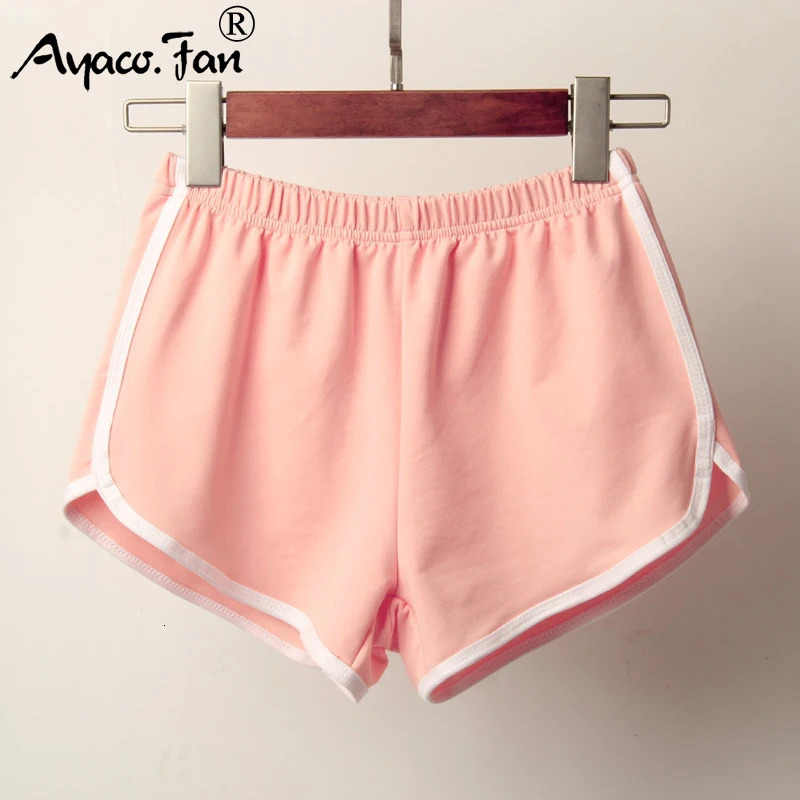 Sports Shorts Women Summer Candy Color Anti Emptied Skinny Shorts Casual Lady Elastic Waist Beach Correndo Short Pants 250214