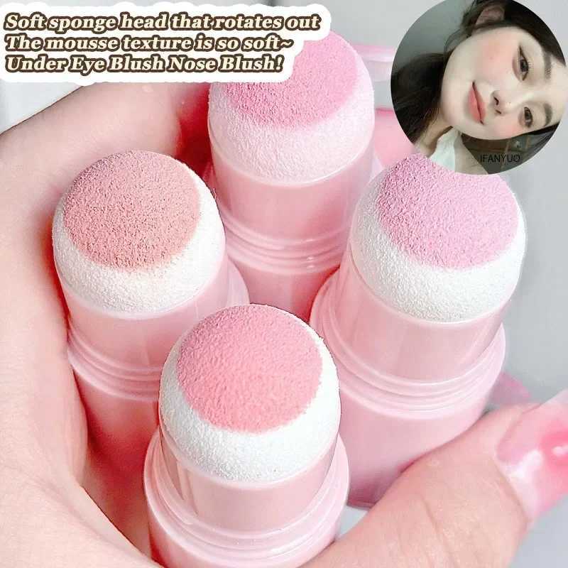 B Stick Monochrome Natural Matte Peach Pink B Powder Sponge Head Multi-use Contour Shadow Cheek Pigments Rouge CosmeticW250220