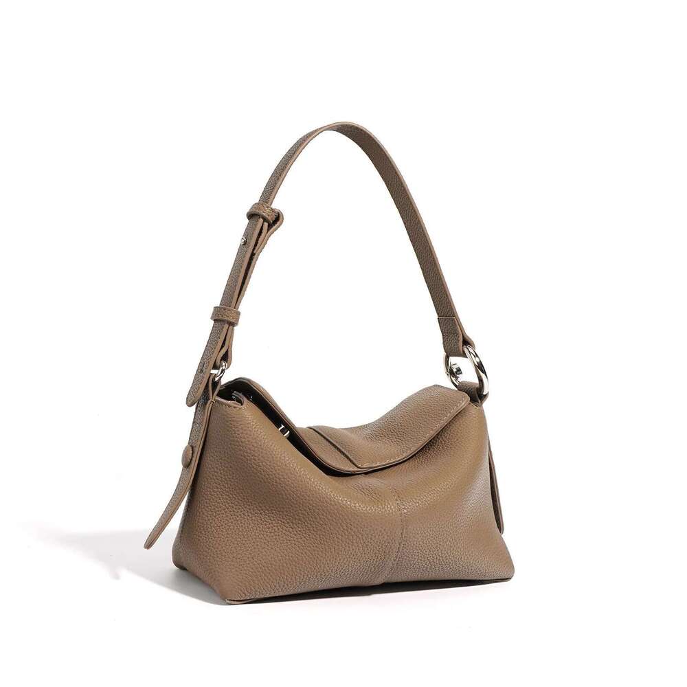 Litchi Pattern Cow Pillow For Women Fashion Trending Leather Single Versatile Shoulder Bag
