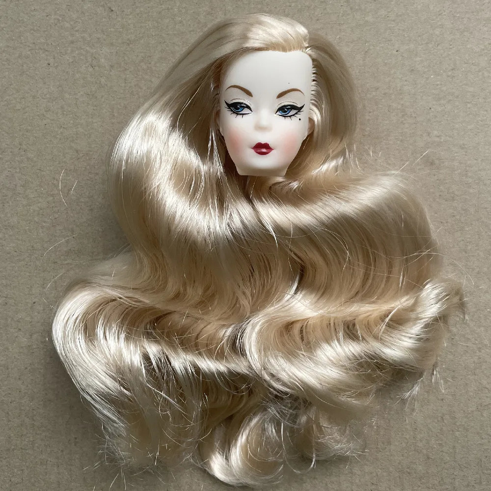 ST Face Mold Vintage 1/6 Doll Heads Colorful Hair Super White Skin Tone Makeup Quality Doll Head DIY Accessories 250219