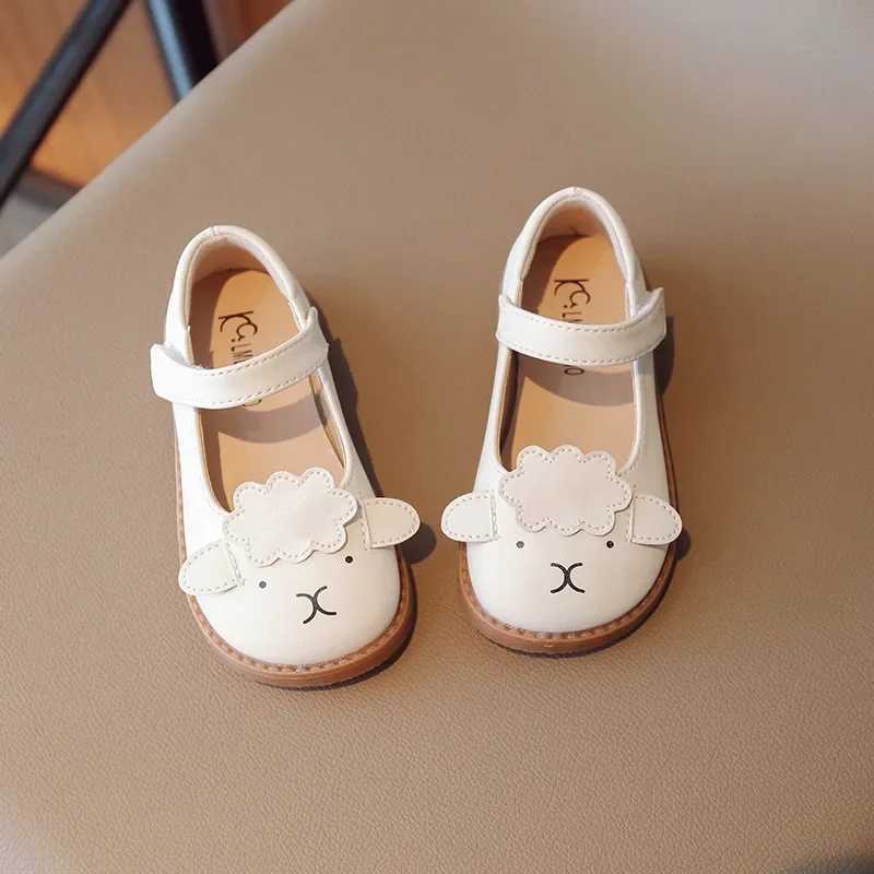 Girls princess shoes childrens sheep pattern PU leather shoes childrens soft soled comfortable Mary Jane school shoes G07174 X250220