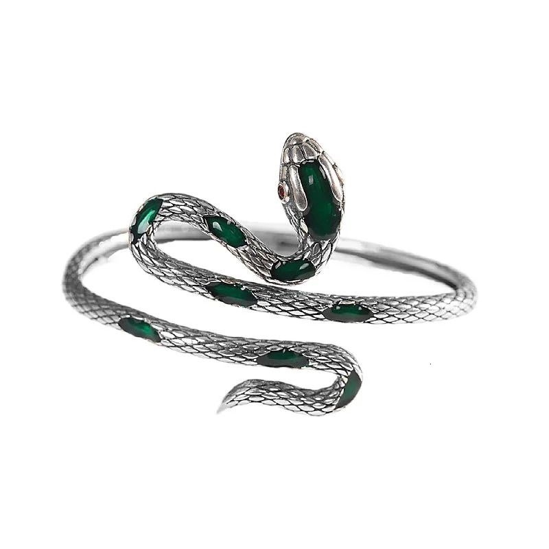 S925 sterling silver bracelet for women high-end personalized irregular snake shaped drip glue for women open trend jewelry 250220