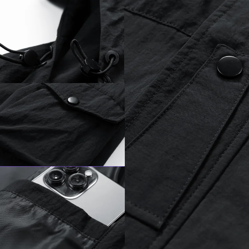 TAFN Spring Autumn Loose Solid Color Versatile Human Outwear Zipper Style Pockets Youth leisure Cotton Men Jacket 250214