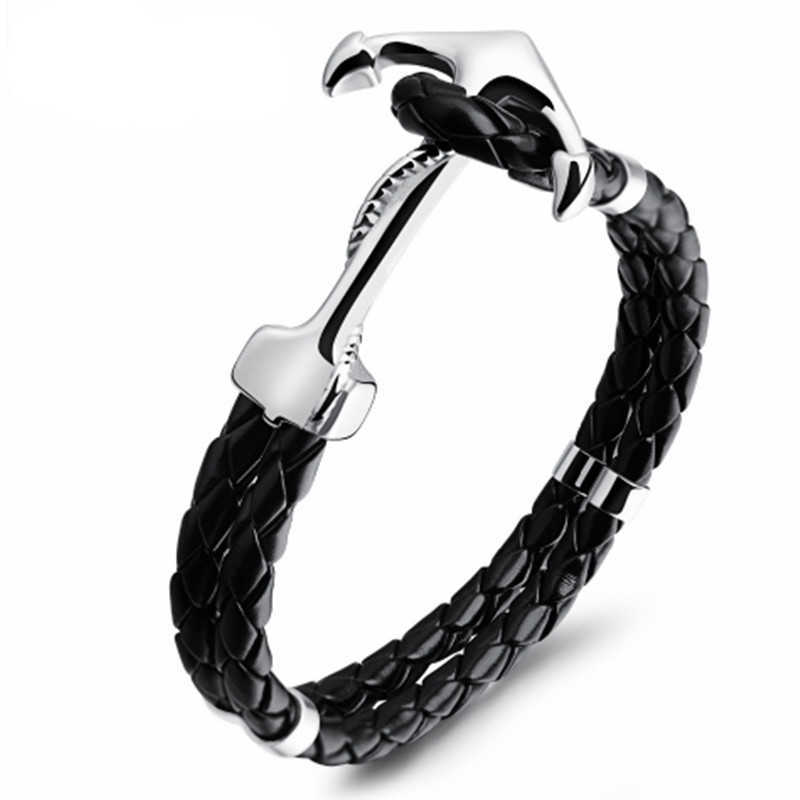 Charm Bracelets Ship anchor woven multi-layer simple mens Bracelet H25220