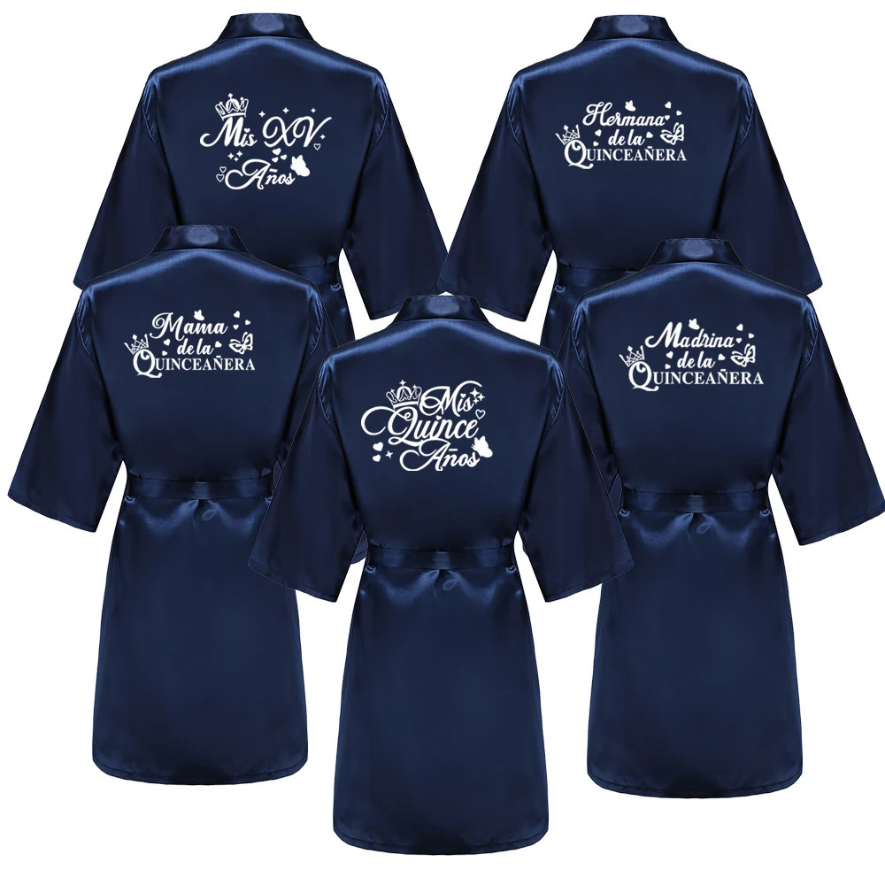 My Fifteen Years Bathrobe Mother of the Fifteen Dress Woman Homewear Party Gift 250219