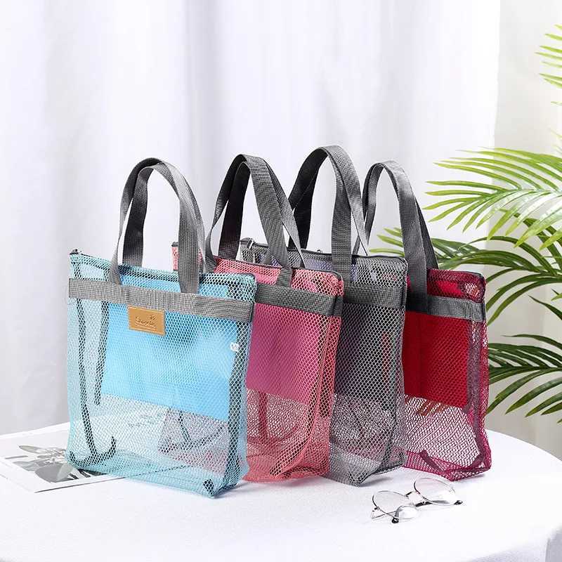 Travel Beach Organization Storage Bag Closet Organizer Clothing Portable Outdoor Wash Swimming Bag Mesh Storage Bag Travel Bag Z250219