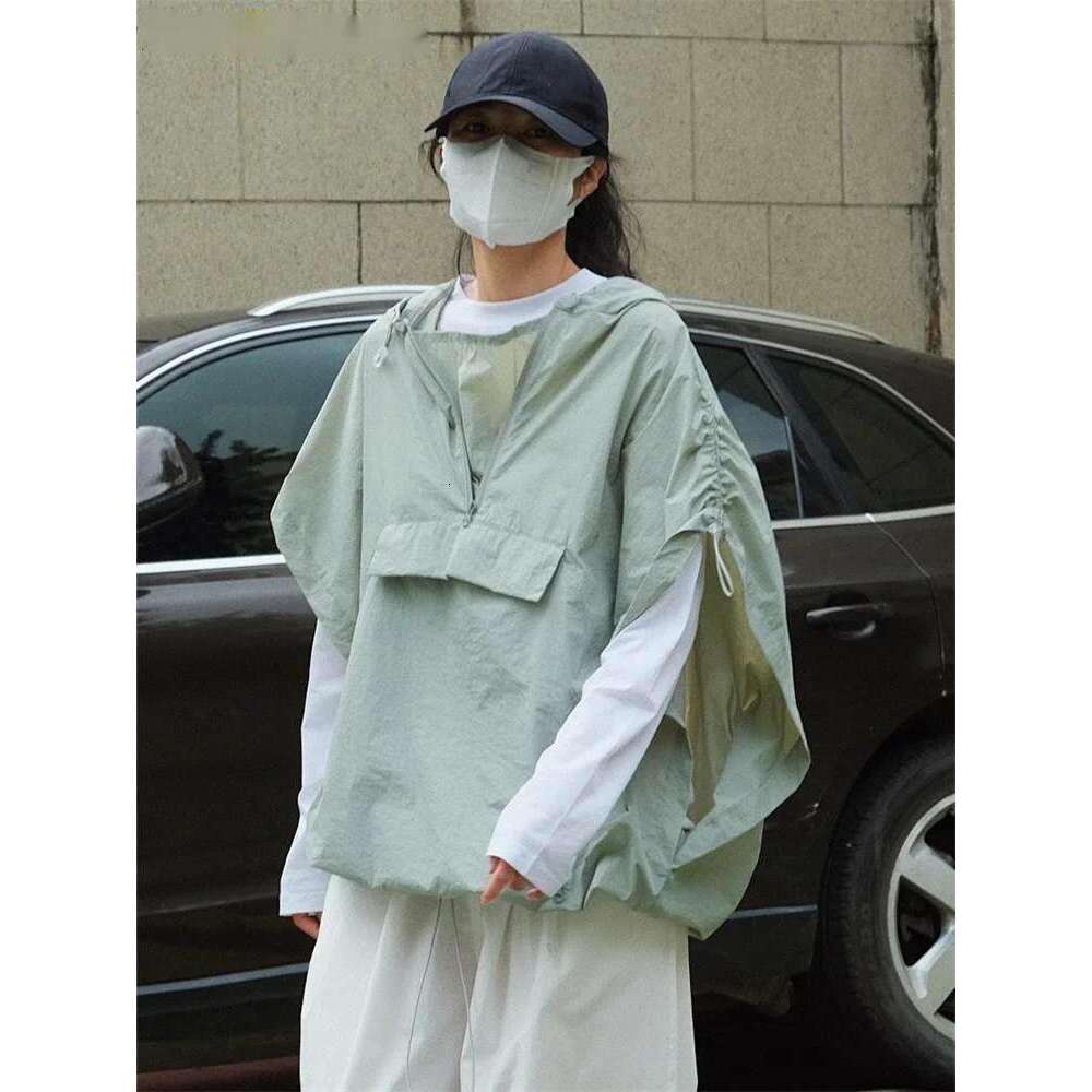 2025 Spring Summer Hooded Vest Women Loose Silhouette Casual Slimming Outdoor Sports Light Sleeveless Top Female