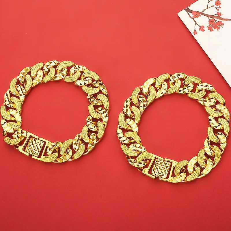 SAIYE Forever Not Fade 24K Gold Filled Jewelry Bracelets for Men Women Pulseira Feminina Bizuteria Joyas Wedding Fine BraceletsXJ250219
