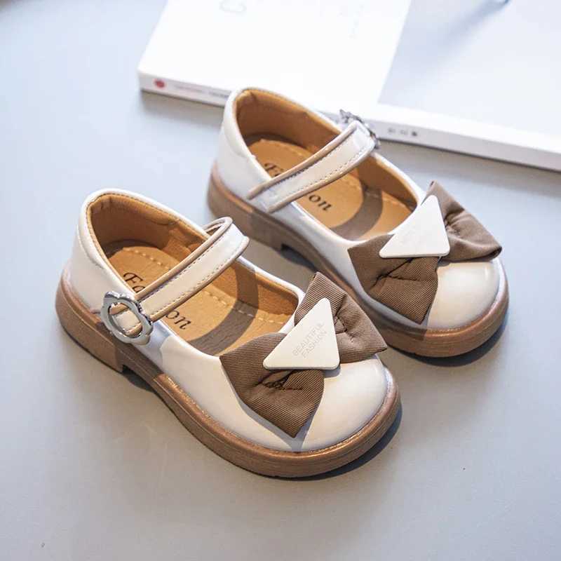 Girls Leather Shoes Mary Janes Childrens School Casual Shoes Kids Party Wedding Shoes Classic with Bow-knot 2024 Spring New X250220