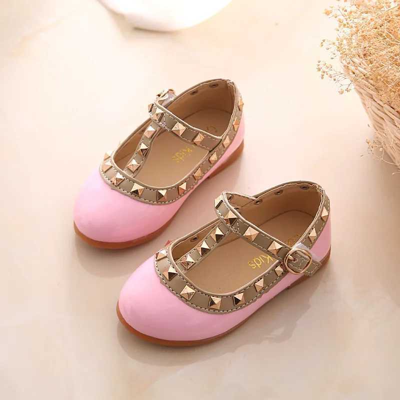 2024 New Girls Sandals Single Shoes Kids Leather Shoes children nude sandals toddler Girls Princess Flat Shoes X250220