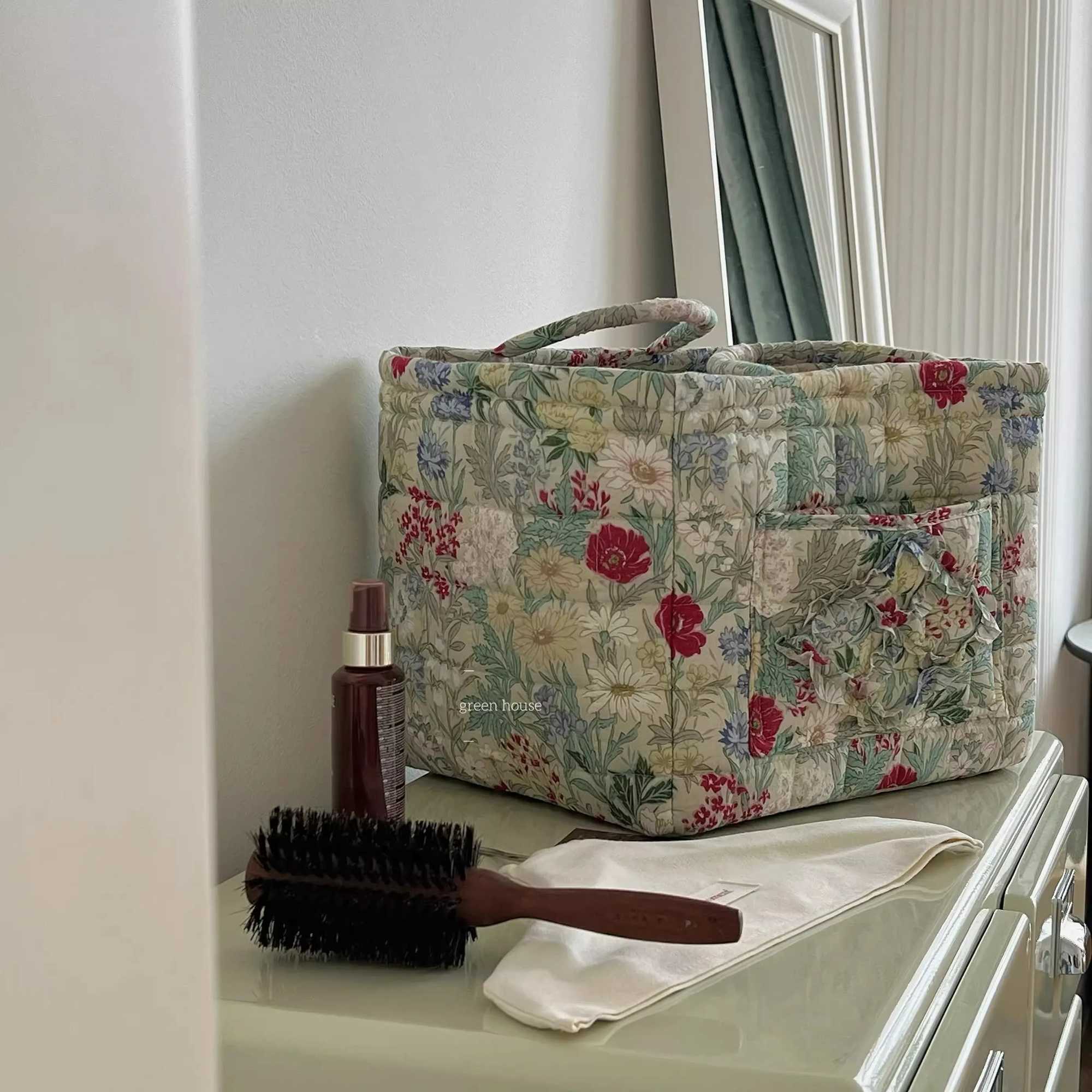 Sweet Floral Womens Bento Handbags Patchwork Ladies Tote Shoulder Bags Flower Female Storage Shopper Bag Purse Z250219