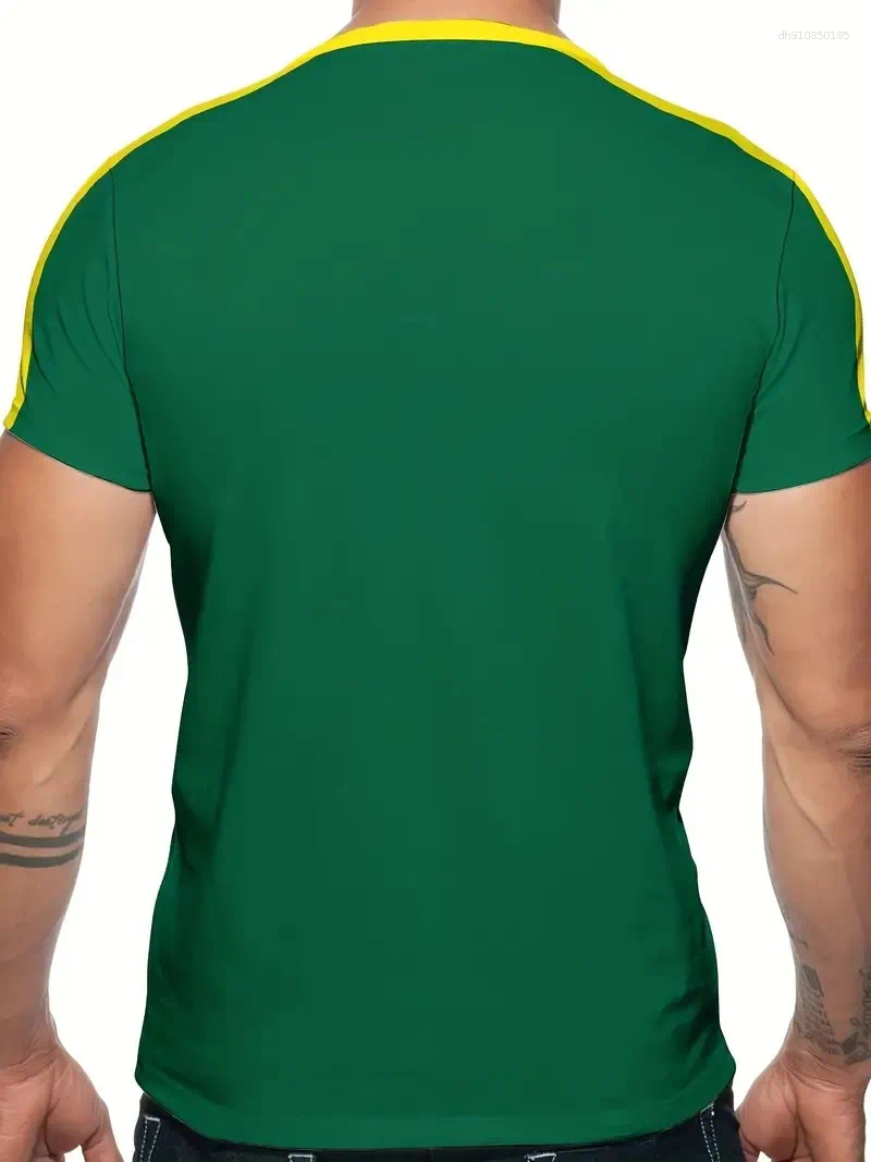 Men's T Shirts Brazilian Style Casual Short Sleeve T-Shirt 3D Printed Crew Neck Pullover For Summer Outdoor Activities And Daily Wear