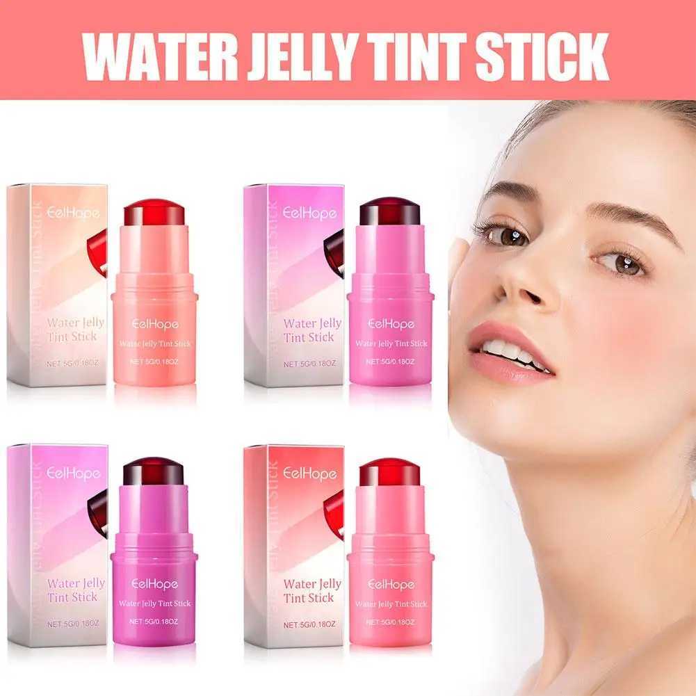 Water Jelly Tint Stick Lip Cheek B Stain Rotatable Colors Stick 4 Powder Ber Easy Rouge Coloring Moisturizing PenW250220