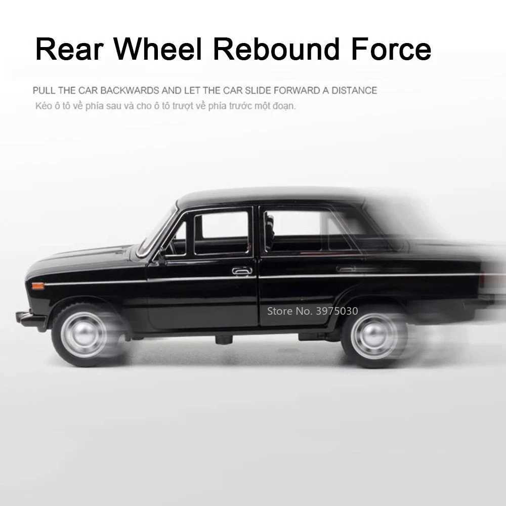 1/24 LADA 2106 Alloy Scale Car Model Diecast Vehicles Car Toys with Sound and Light Toys Collection for Boys Birthday Gift KidsXJ250220