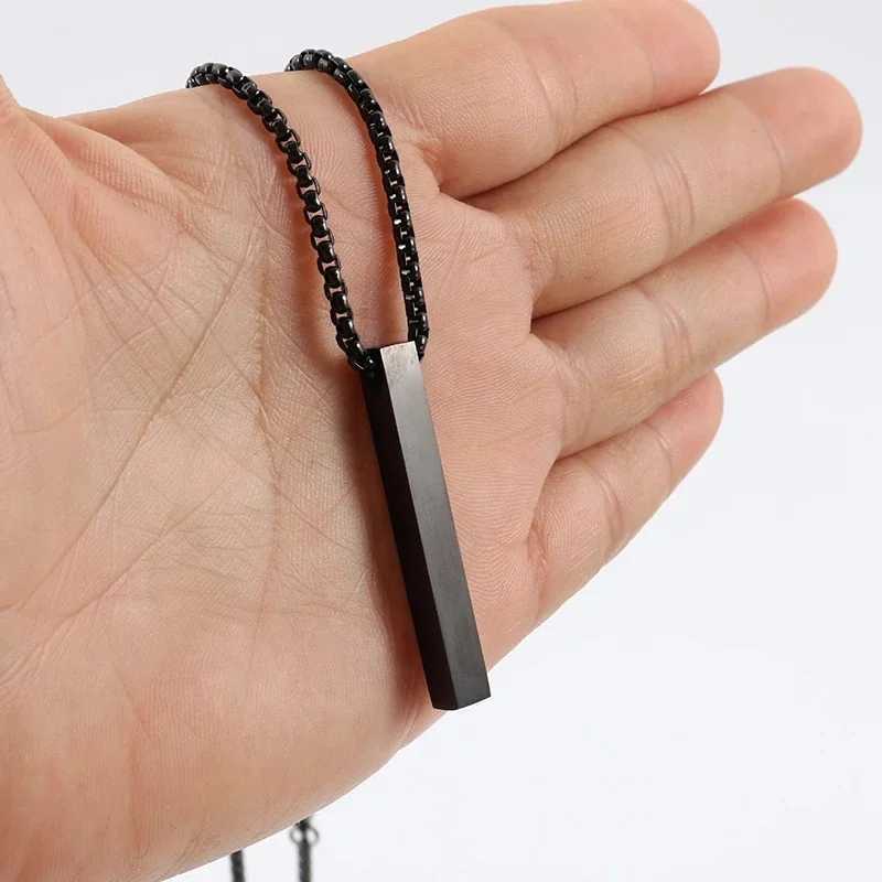 Silver Color Strip She Geometric Pendant Simple Tren Necklace Collaone Chain For Women Delicacy Birtay GiftsXJ250219