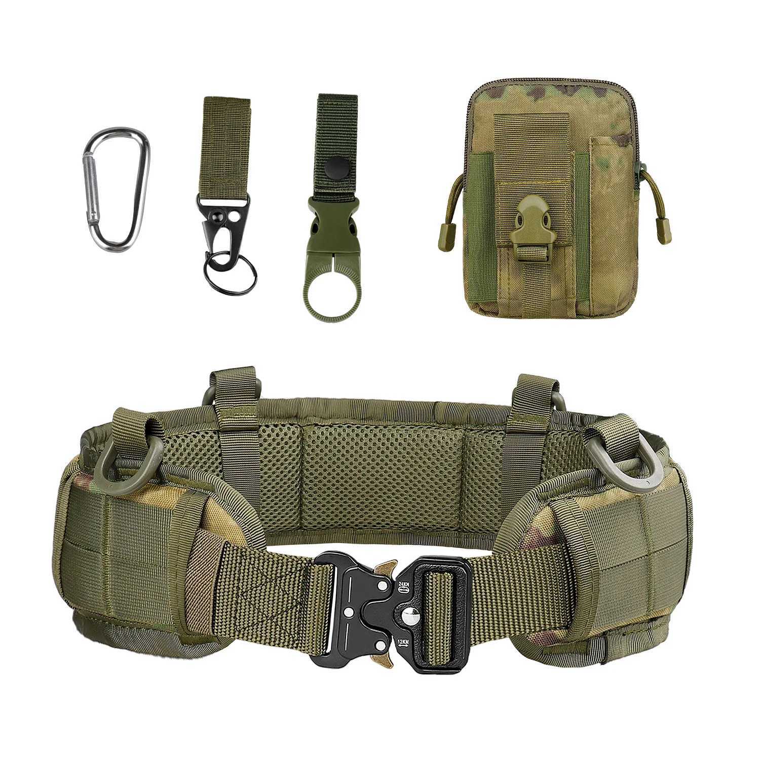 Tactical Padded Belt Airsoft CS Combat Molle Airsoft Belts Tactical Vest Duty Paintball Waist Belt War Game Hunting AccessoriesXJ250219