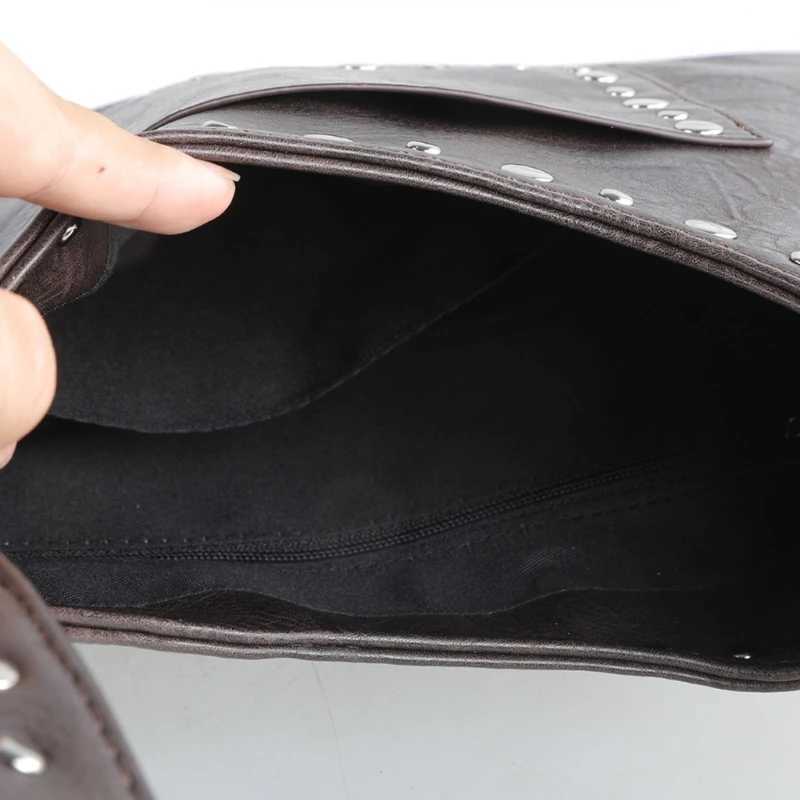 Stylish Decorated Shoulder Bag Motorcycle PU Leather Casual Handbag Suitable for Various Occasion Y250218