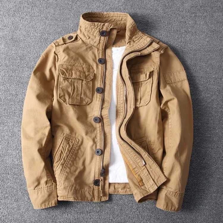 Autumn Winter Mens Camo Jacket Sportswear Thick Jacket Khaki Men Military Camouflage Coat Male Outdoor Work Cargo Jacket Male W2502119