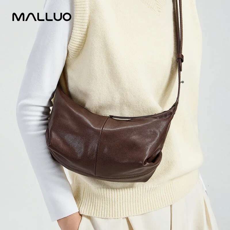Women's Cowhide Genuine Leather Shoulder Bags Ladies Soft Fashion Design Handbags Female Casual Crossbody Tote Bag New