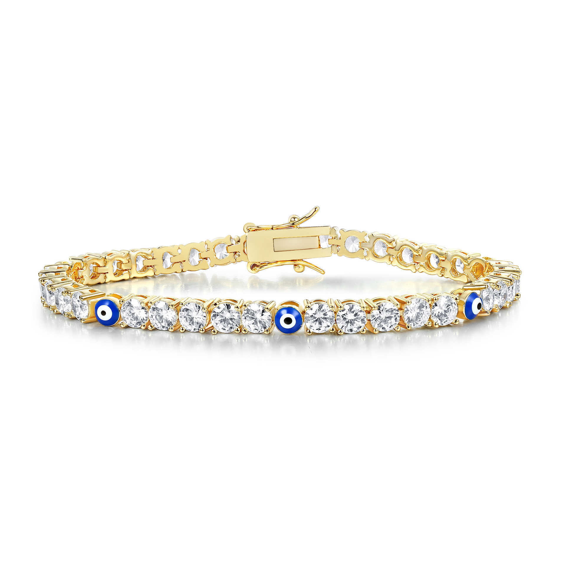 Charm Bracelets Devils Eye Bracelet 3mm 4mm Zircon Droplet Tennis Bracelet Accessories H25220