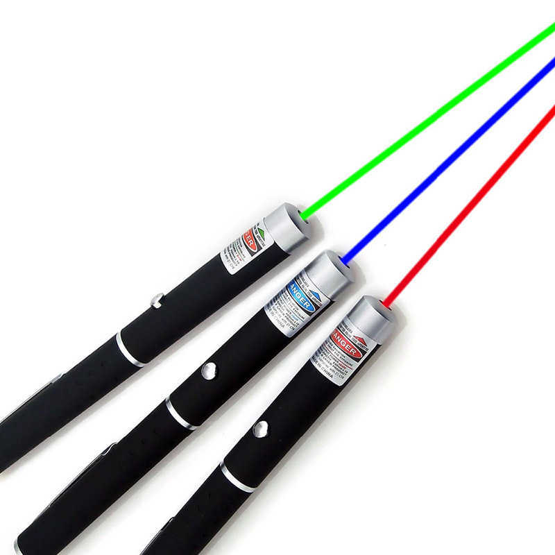 Laser Pointers Bare pen 5MW red light green light blue violet light single point tricolor laser indicator pen anti blue light pen H250220 STOY