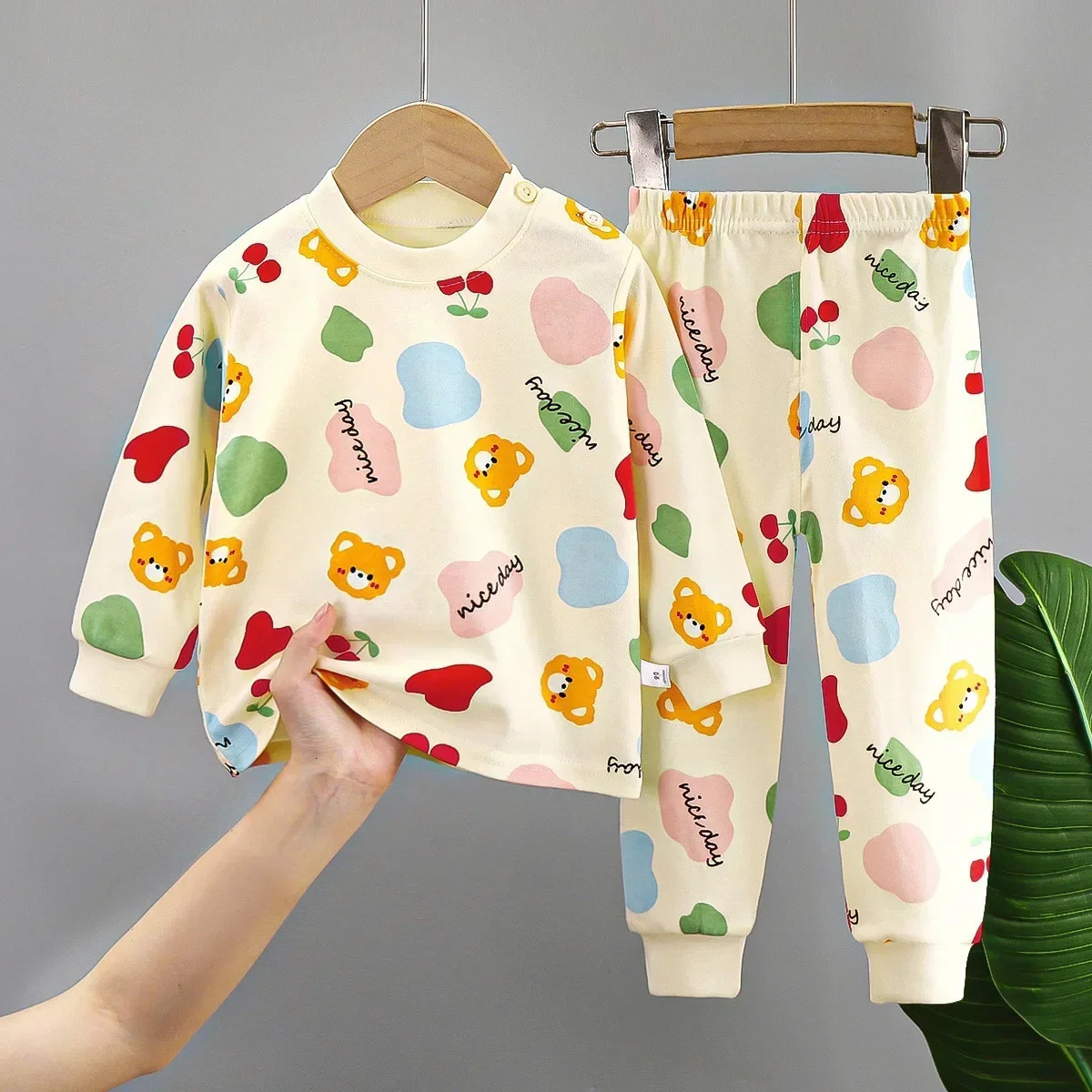Kids Boys Girls Pure Cotton Pajamas Cute Cartoon Long Sleeve Pyjamas Toddler Baby Autumn Sleepwear Childrens Clothing Sets 250219