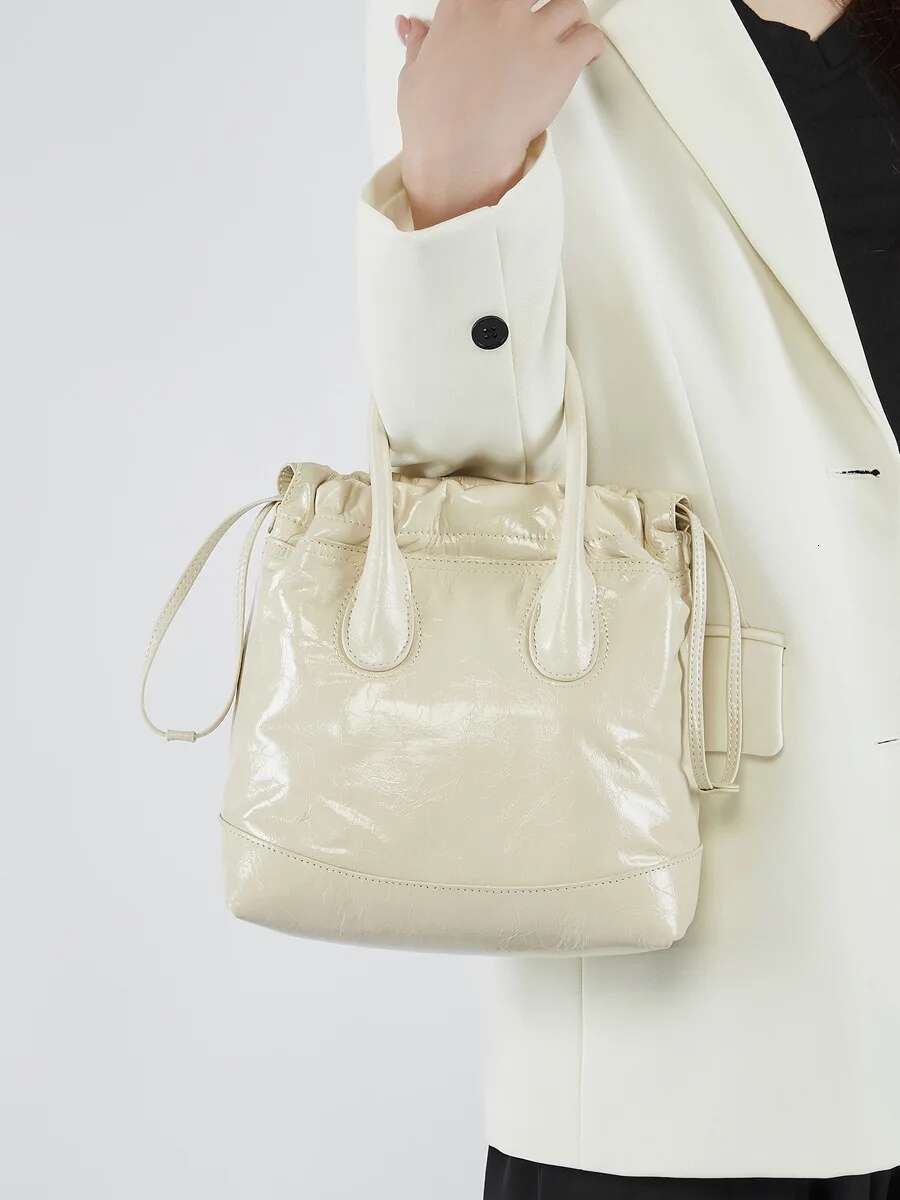 Genuine Handbag Leather Minimalist Crossbody Women Female Shoulder Bag Cowhide Vintage Bag