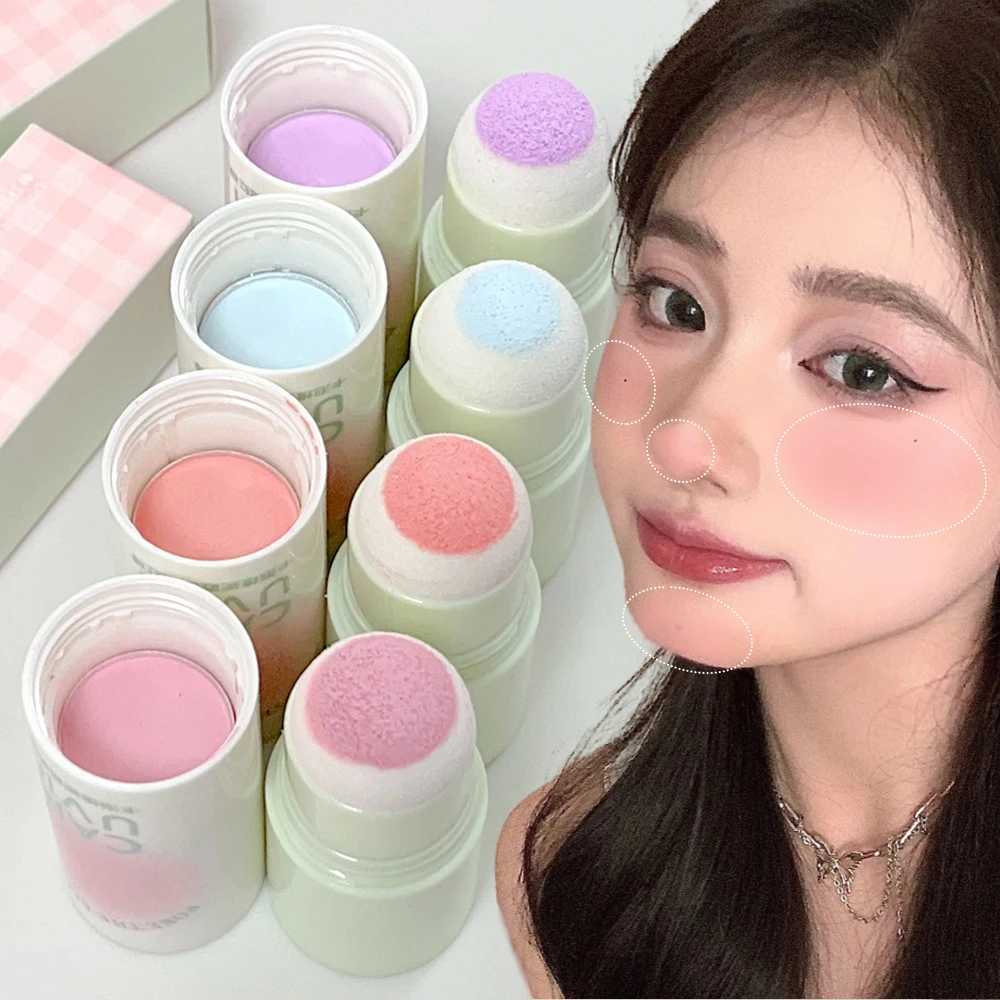 Sponge B stick facial contour bright natural long-lasting makeup moisturizing cheek pigment red cosmeticsW250220