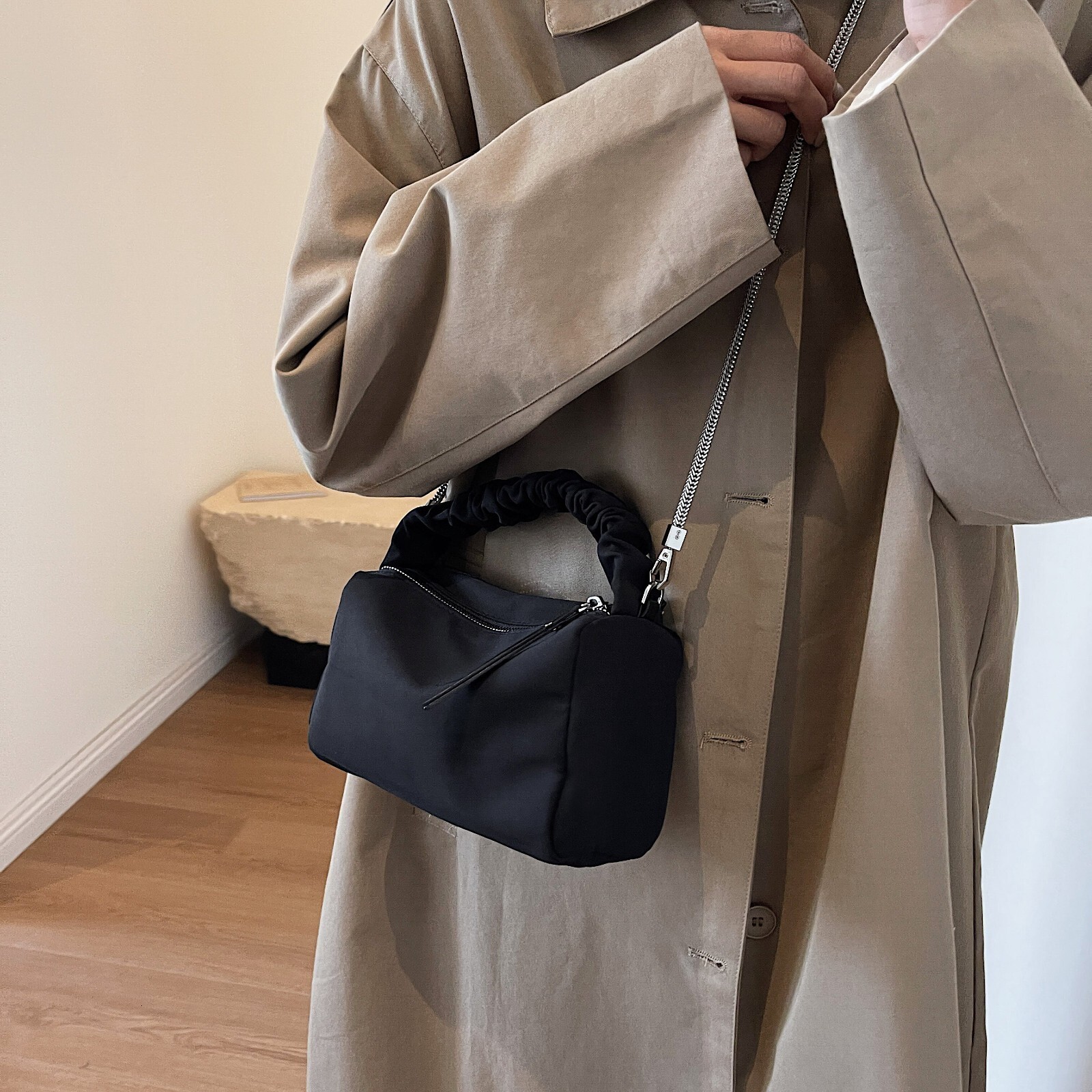 2025 New Network Nylon Fashion Versatile Chain Crossbody Mobile Phone Bag Women's Single Shoulder Handbag #swissmilitary