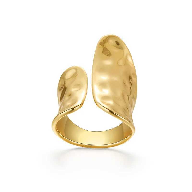 The new minimalist gold ring is a jewelry gift for the Wen couples new fashion retro punk Irregar Geely birthday party X250220