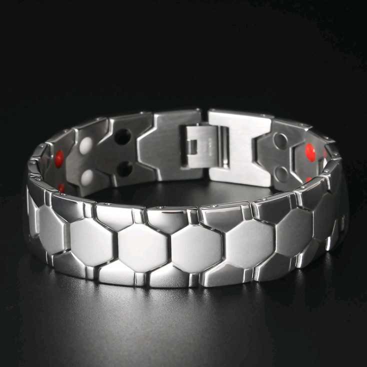Charm Bracelets Hot selling diamond double point mens bracelet magnetic stone energy detachable hexagonal bracelet magnetic stone bracelet H25220
