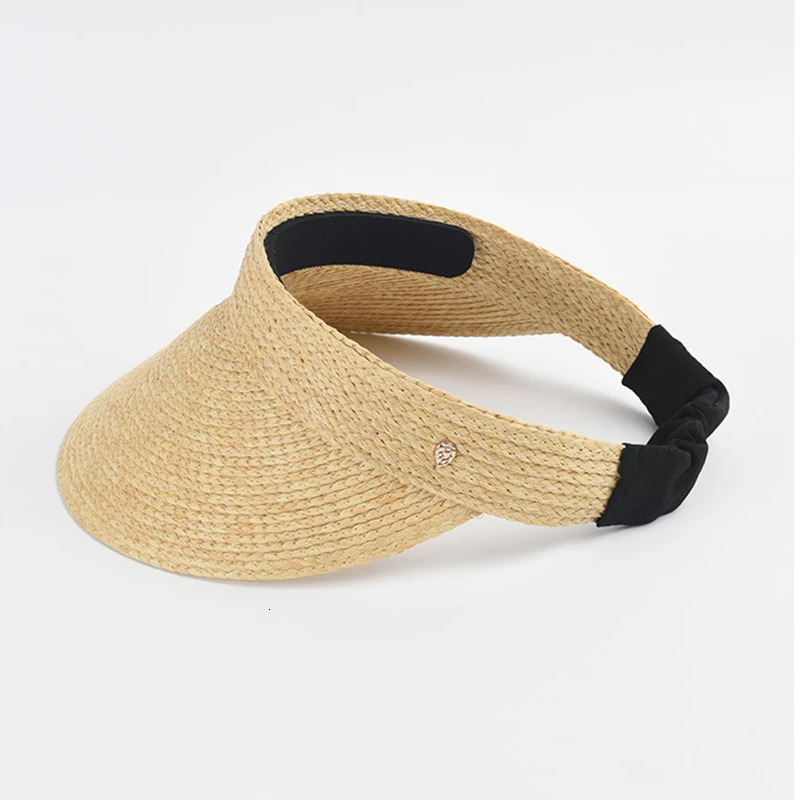 Korean Fashion Colorful Elastic Big Head Size Wide Brim Womens Elegant Sunscreen Hat Sun Visor Caps Hats Wholesale 250219