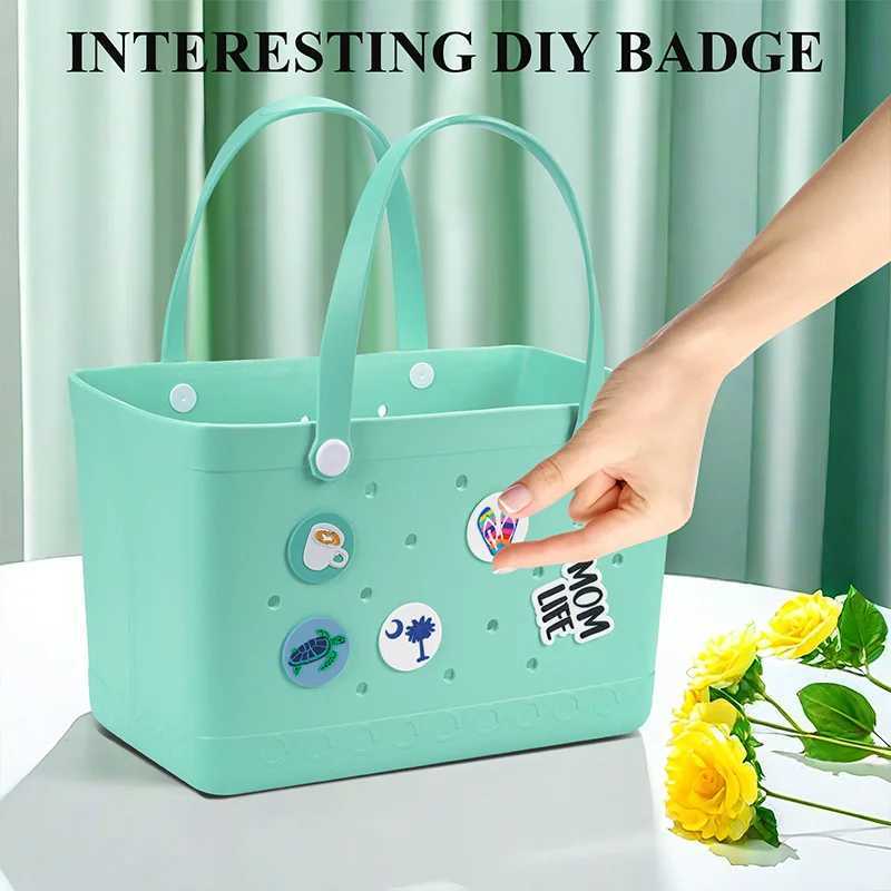 XL Extra Large Bogg Bag EVA Rubber Waterproof Beach Pool Storage Basket Women Travek Shopping Handbag Bogg Bag Jelly Tote Bag Z250219