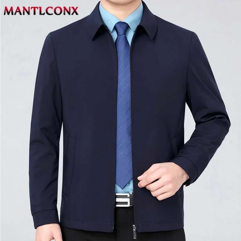 Men's collar jacket, solid color, loose cardigan, business spring jacket, workwear, casual jacket, 3xl