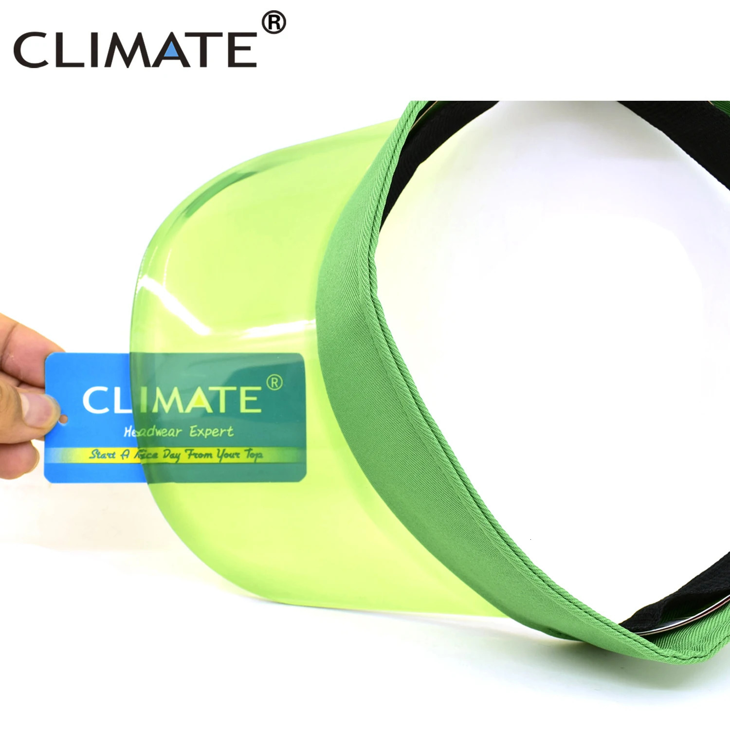 CLIMATE Cool Sun Visor Sheer Fashion Transparent Plastic Visor Summer Cap Sun Hat Air Sunhat Top Caps Leisure Beach Casquette 250219